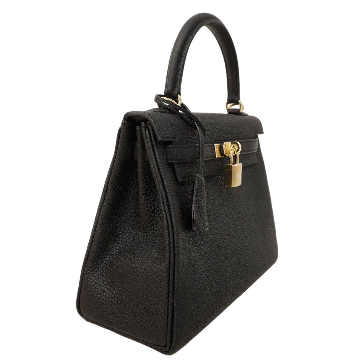 Hermes Handbag Kelly 25 Togo Black Gold 2-Way Bag — view 2