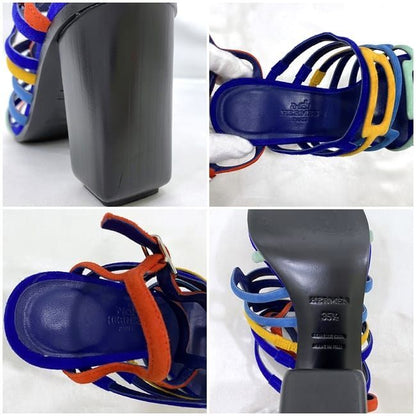 Hermes Sandals Ec21356 Navy Multicolor 141157 z