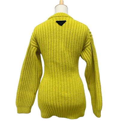 Prada Top Wool Yellow Knit Triangle With Cup