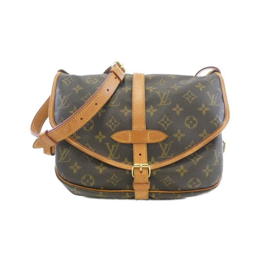 Louis Vuitton Monogram Saumur Shoulder Bag Brown Marron