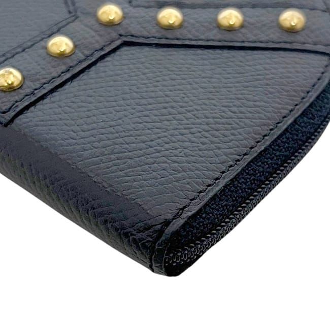 Yves Saint Laurent Coin Case Black Coin Purse Excellent Condition Leather