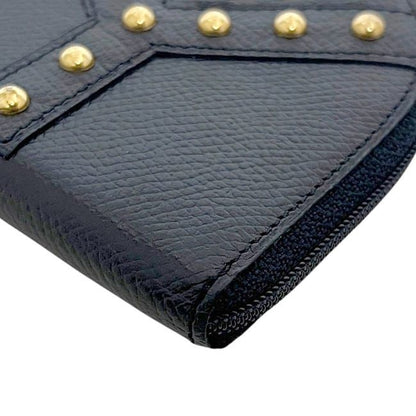 Yves Saint Laurent Coin Case Black Coin Purse Excellent Condition Leather