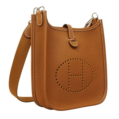 Hermes Shoulder Bag Evelyne TPM Taurillon Clemence Gold Silver — view 2