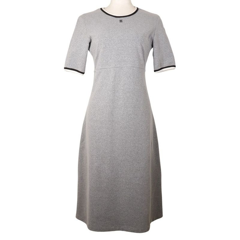 Chanel Coco Mark Nylon Polyurethane Polyamide Gray Dress