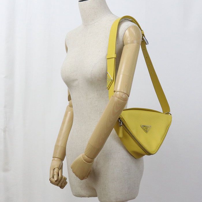 Prada Triangle 2vl039 2FAD F0377 Shoulder Bag Leather Unisex