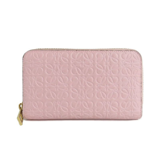 Loewe Medium Zip Around Wallet 107.55 P31 Anagram Pink Calfskin