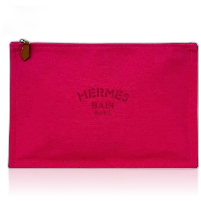 Hermes Pouch Yachting GM Pink Cotton