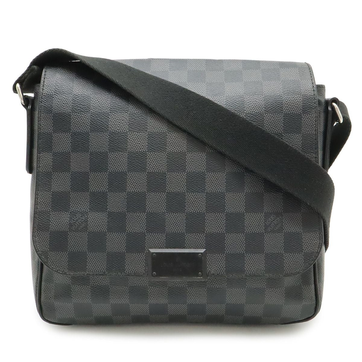 Louis Vuitton Damier Graphite District PM Shoulder Bag Black Gray