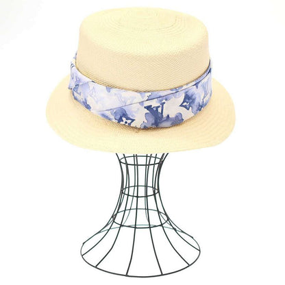 Louis Vuitton Monogram Watercolor Chapeau Summertime Straw Hat M76762 Ivory 58