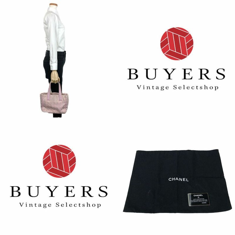 Chanel Mini Hand Bag Lightweight New Travel Line 8 Jacquard Nylon Leather Coco