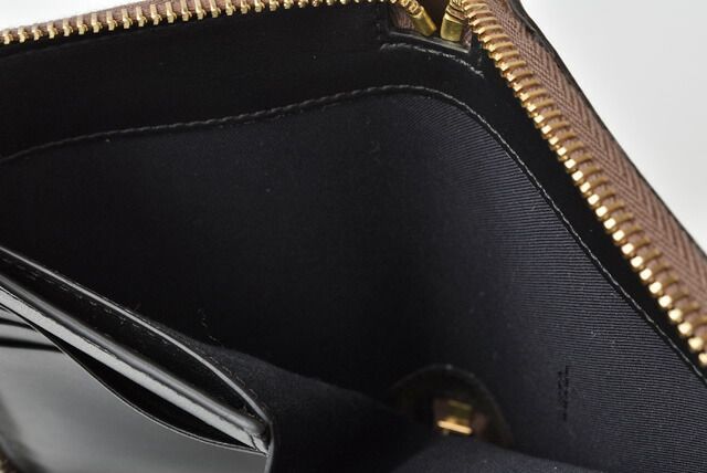 Fendi Wallet Fendi Zipper Foldable Wallet BY THE WAY Calf Leather Brown Black