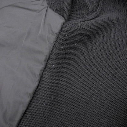 Prada 2018 Umc898 Nylon Quilted 100% Wool High Neck Driver's Knit Sweater 46 M