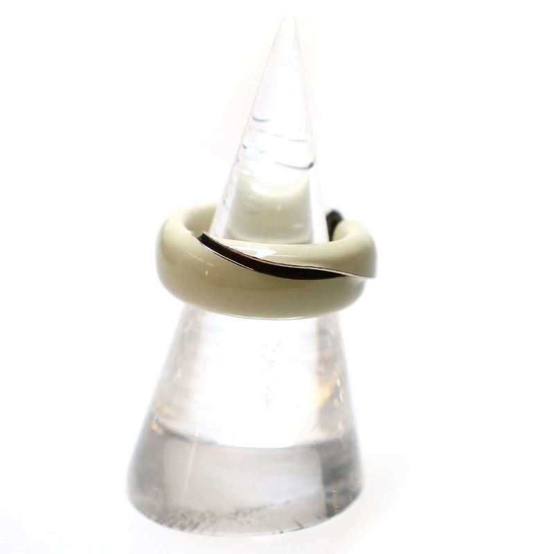 Bottega Veneta Fold Ring Ivory Type 11