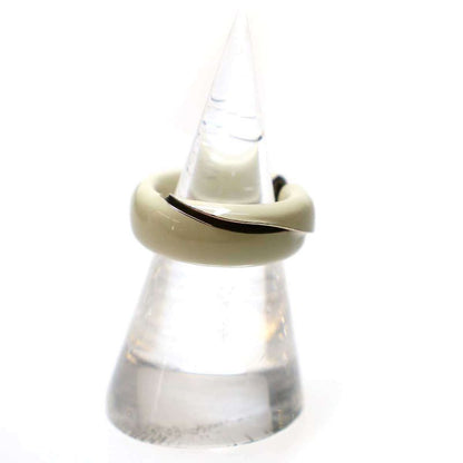 Bottega Veneta Fold Ring Ivory Type 11