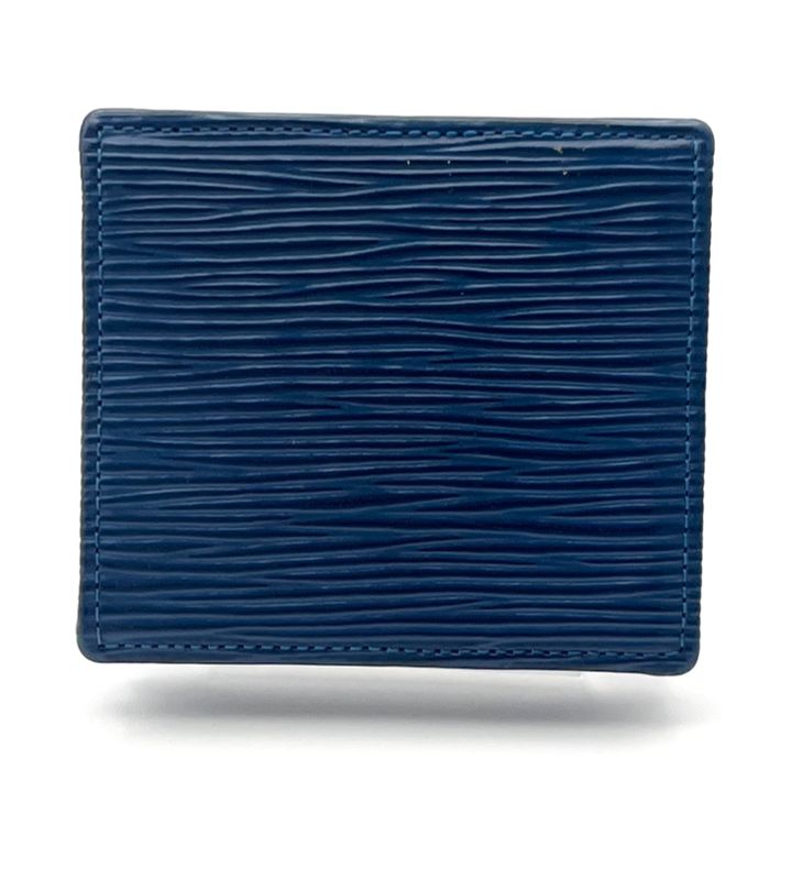 Louis Vuitton Coin Case Coin Case Portmonnais Bois Epi Blue M63695 07bs258