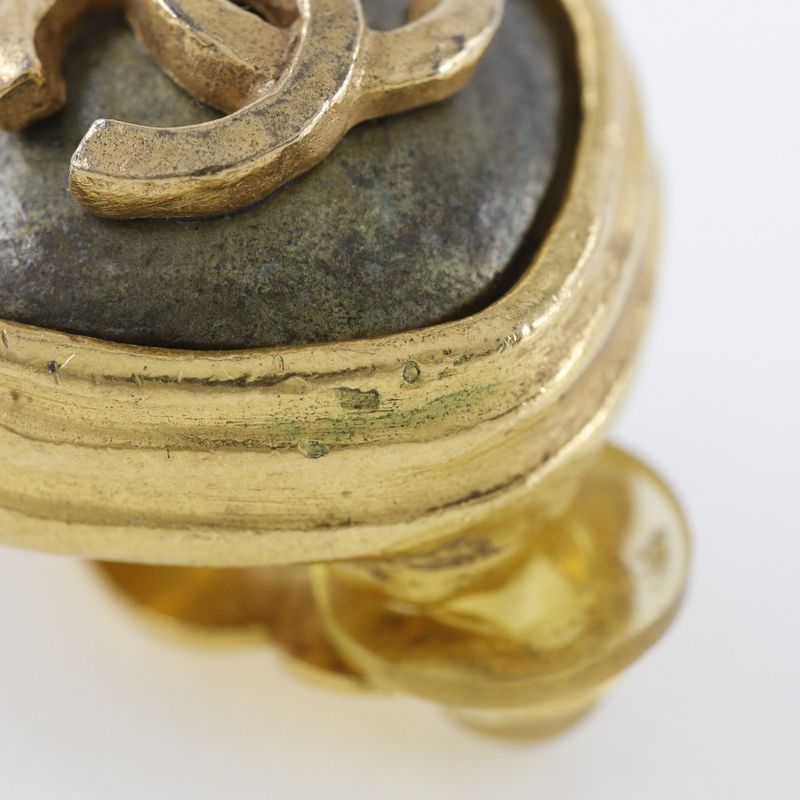 Chanel Coco Mark Vintage Gold Plated 97A Ladies 20.2g Earring