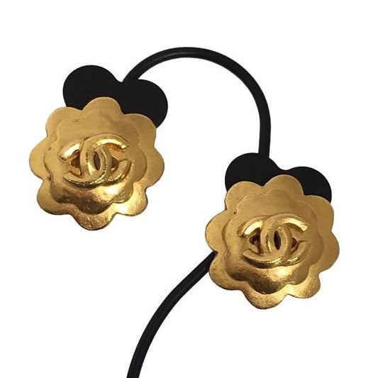Chanel Large Fashion Accessory Coco Mark Earrings Chanel Gold