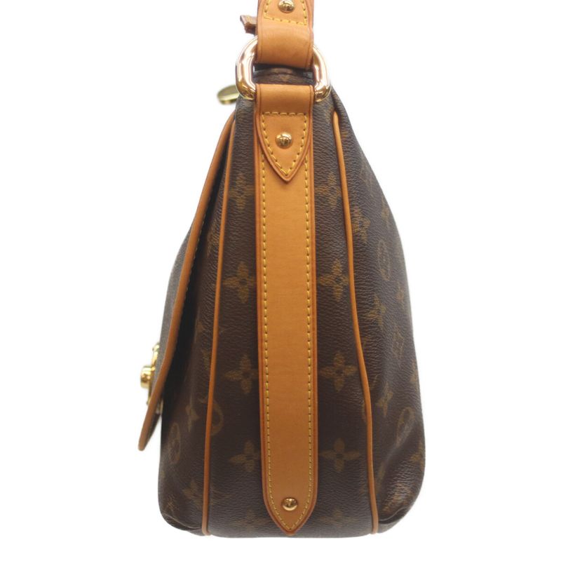 Louis Vuitton 06 M40076 Monogram Tulum PM Shoulder Bag Twist Lock Brown Women