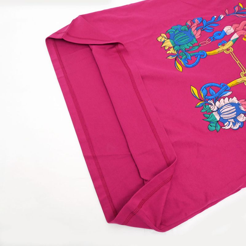 Hermes Short Sleeve T-shirt Della Cavalleria Rouge Magnolia Size 36