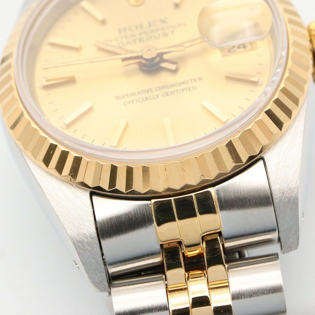 Rolex Datejust Number CH BA 18k Stainless Steel Watch — view 11