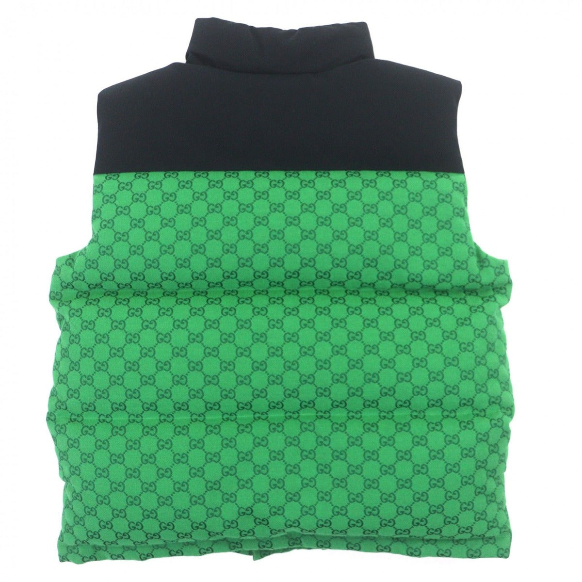 Gucci the North Face GG Pattern Logo Embroidery Gilet Down Vest Green — view 3