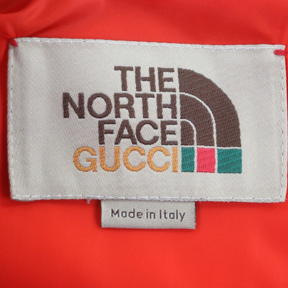 Gucci the North Face GG Pattern Logo Embroidery Gilet Down Vest Green — view 7