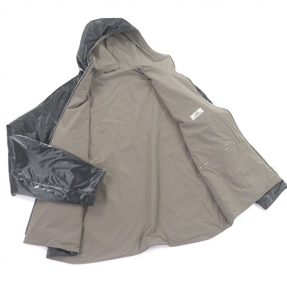 Hermes Series Button Logo Zip Nylon Jacket Hoodie Charcoal Khaki 50 — view 3