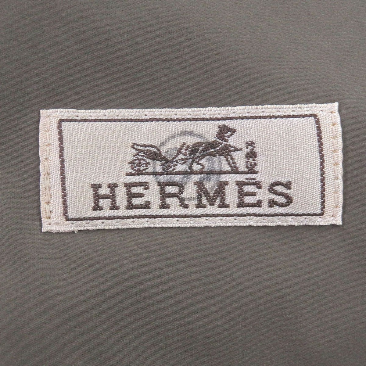 Hermes Series Button Logo Zip Nylon Jacket Hoodie Charcoal Khaki 50 — view 7