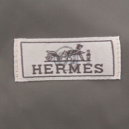 Hermes Series Button Logo Zip Nylon Jacket Hoodie Charcoal Khaki 50 — view 7