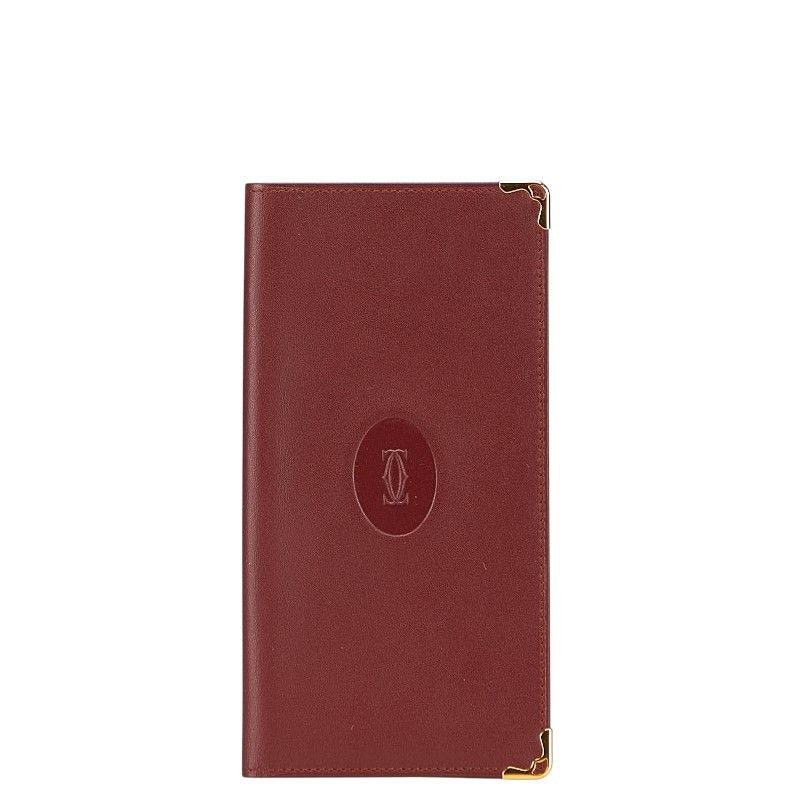Cartier Must Line Bordeaux Wine Red Leather