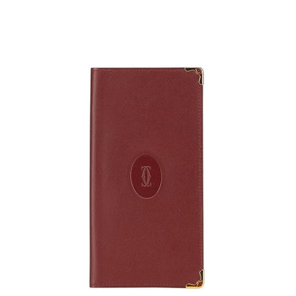 Cartier Must Line Bordeaux Wine Red Leather