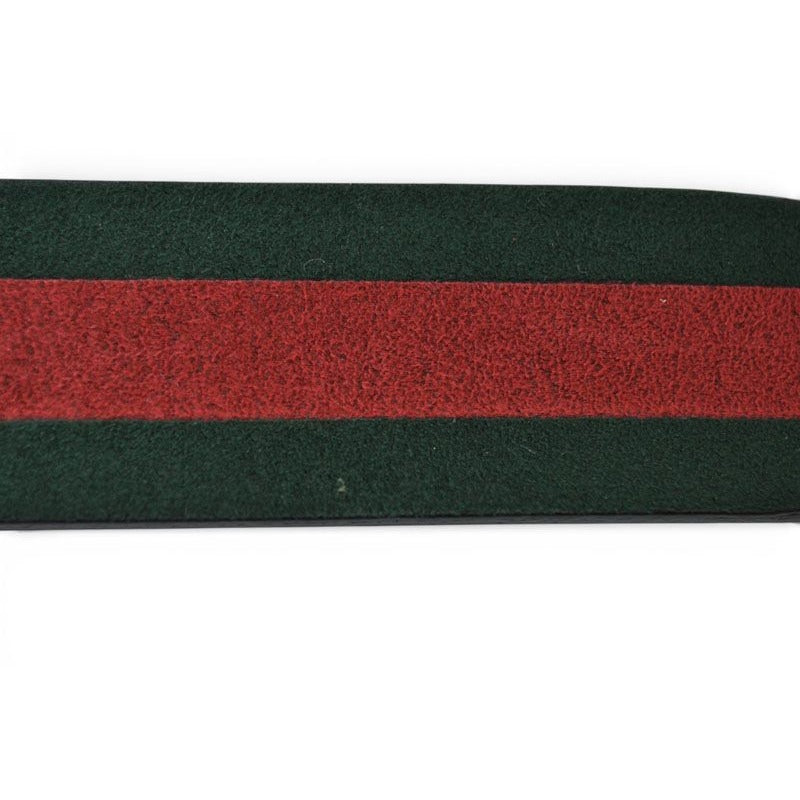 Gucci Belt Reversible 85 Leather Sherry Line Black Green Red — view 8