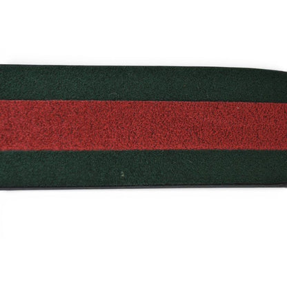 Gucci Belt Reversible 85 Leather Sherry Line Black Green Red — view 8