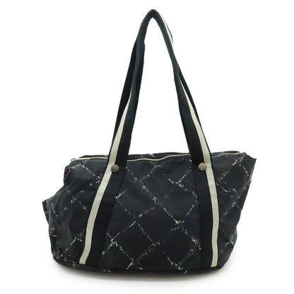 Chanel Travel Line Dog Carrier Pet Carry Tote Bag Cat Nylon Black Red