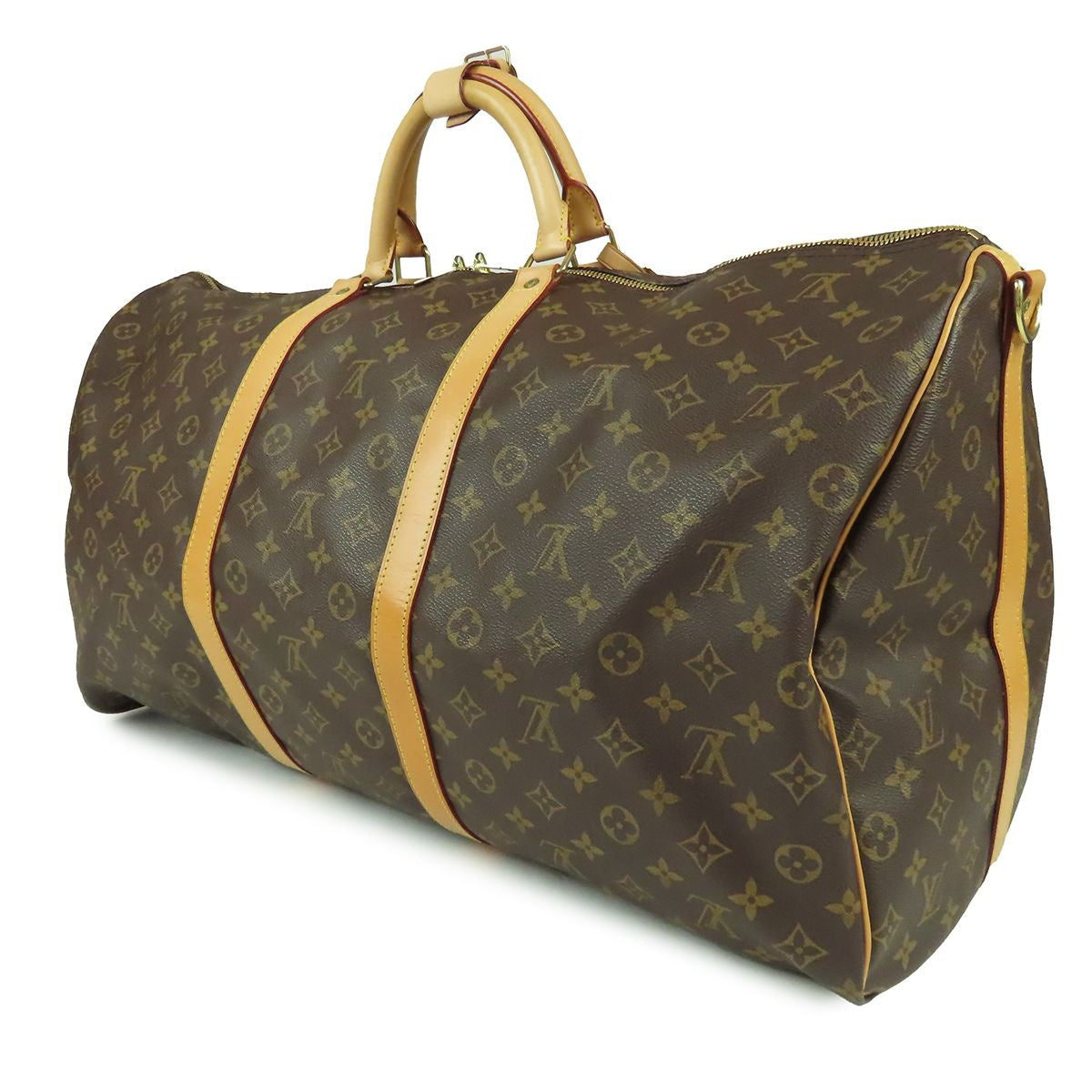 Louis Vuitton Keepall Bandouliere 60 Brown Monogram Canvas 2-Way Boston Bag — view 2