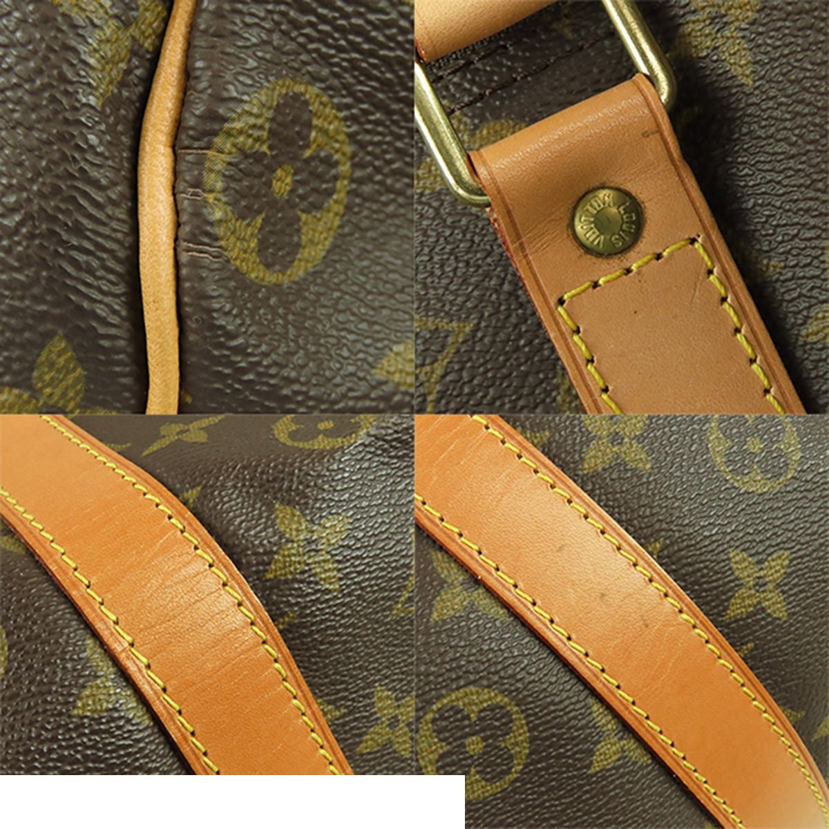 Louis Vuitton Keepall Bandouliere 60 Brown Monogram Canvas 2-Way Boston Bag — view 6