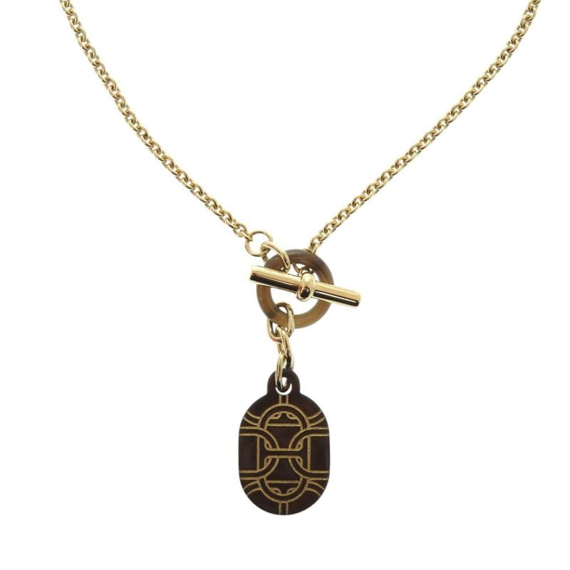 Hermes Chaine D'ancre Buffalo Horn Necklace 0027