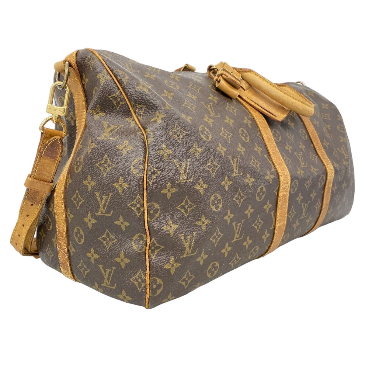Louis Vuitton Boston Bag Monogram Keepall Bandouliere 55 Brown — view 2