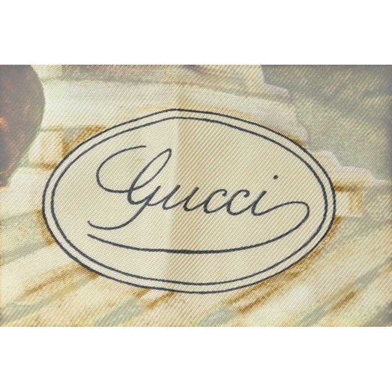 Gucci Scarf Vintage Large Fruit Pattern Beige Multi — view 6