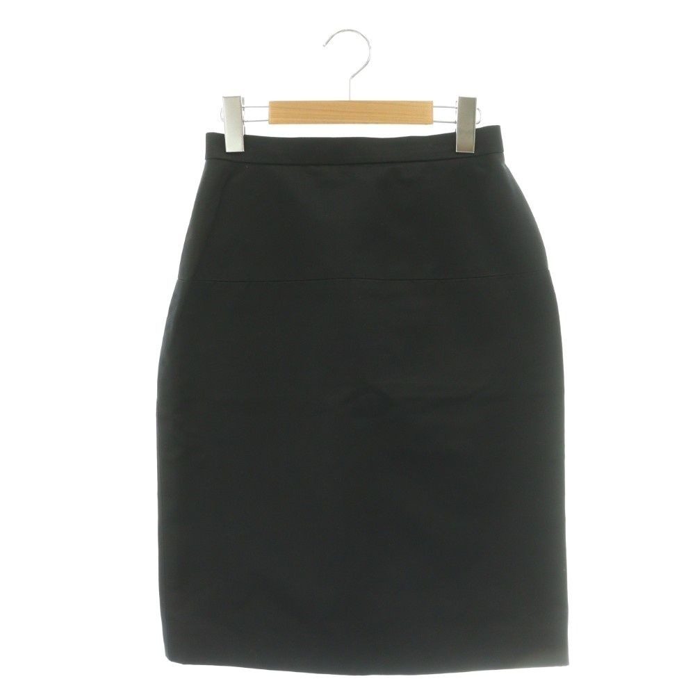 Chanel Tight Skirt Knee Length CC Logo 38 Black SS
