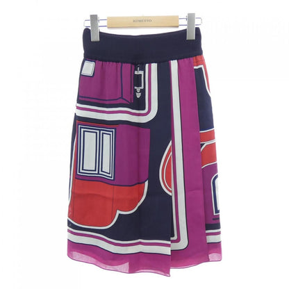 Hermes Skirt Silk Navy