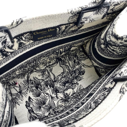 Christian Dior Handbag Book Tote Small M1265zeup Flower Animal Embroidery