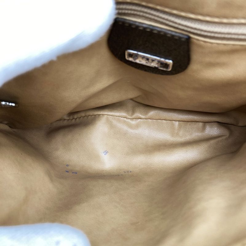 Gucci Old Gucci 001 113 Shoulder Bag Brown GG Supreme Canvas/leather Ladies Men