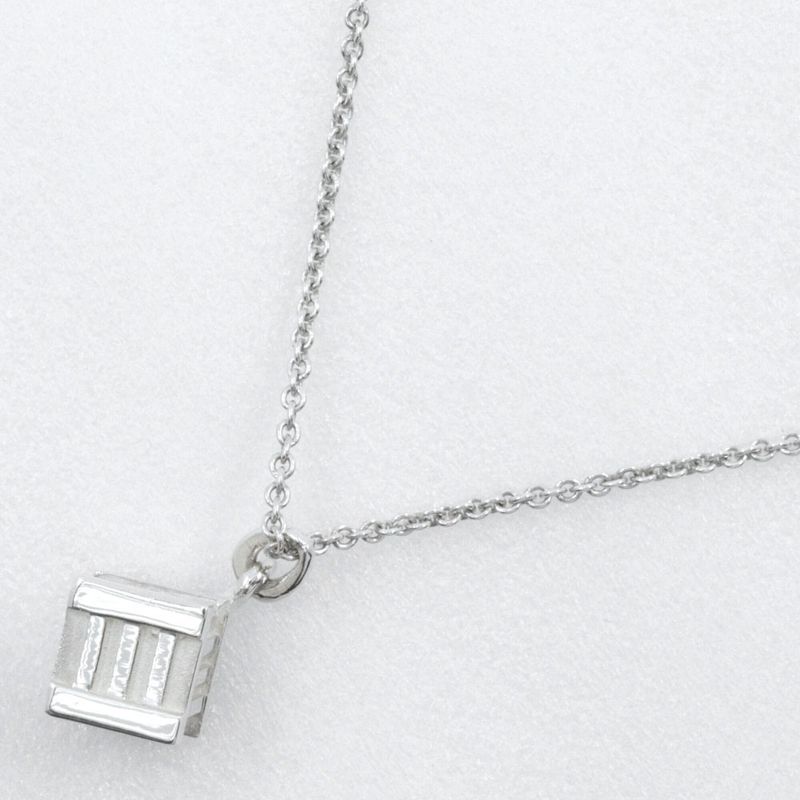 Tiffany & Co Atlas Cube 925 Silver Ladies 7.0g Necklace
