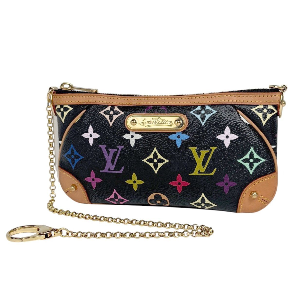 Louis Vuitton Pochette Mirror MM Pouch Monogram Multicolor Noir Black