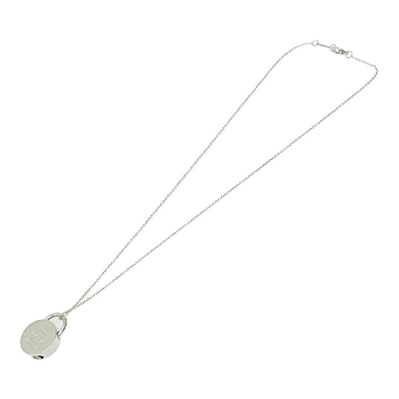 Tiffany & Co Silver 1837 Round Lock Necklace 10.4g 925 Engraved 465502 Necklace
