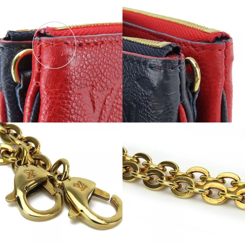 Louis Vuitton Shoulder Bag Pochette Double Zip M63916 Monogram Empreinte Marine