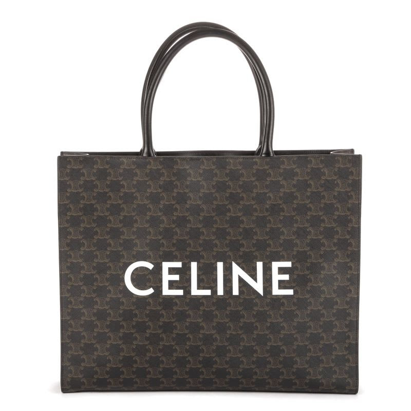 Celine Horizontal Cabas Black Triomphe Canvas