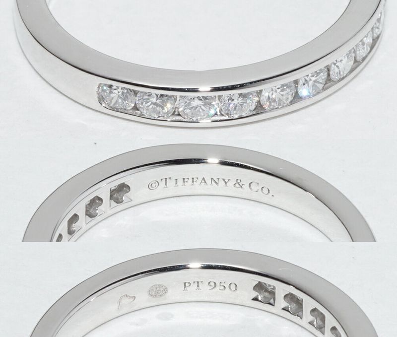 Tiffany & Co Pt950 Ring With 11 Diamonds (033ct) Half Circle Channel Setting