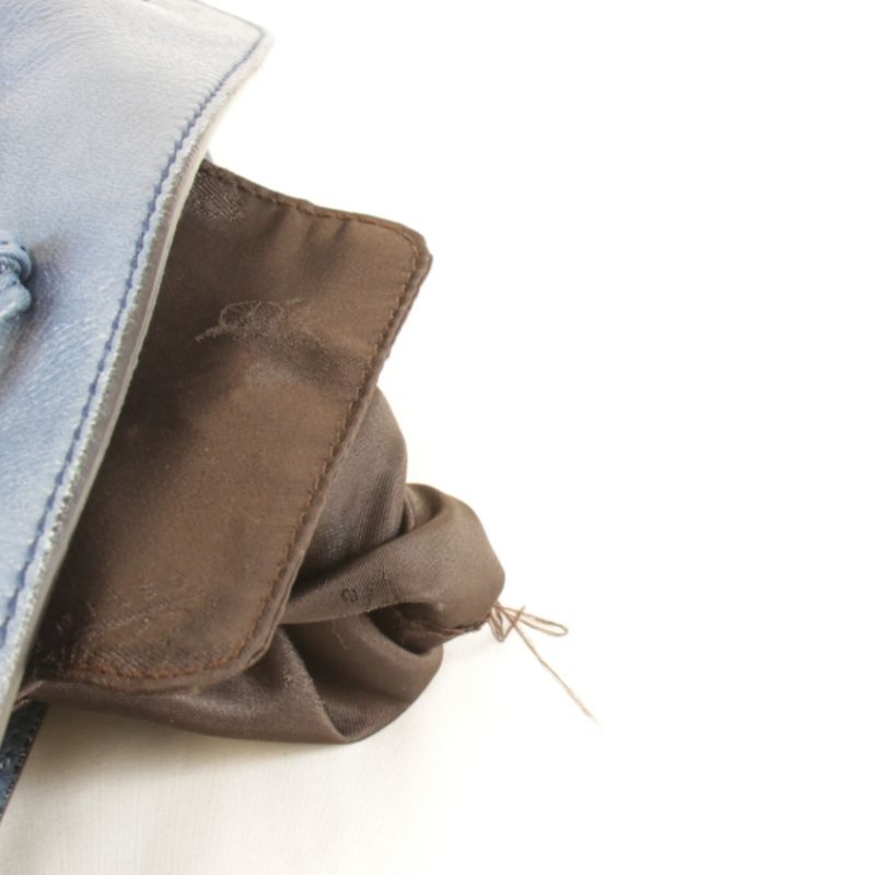 Celine Bittersweet Handbag Leather Blue Stylish Shape Carriage Hardware